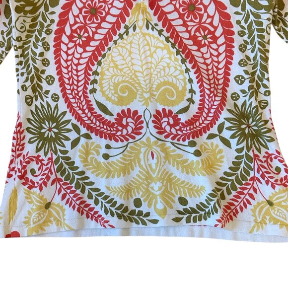 J McLaughlin paisley quarter sleeve sweater - Picture 5 of 8